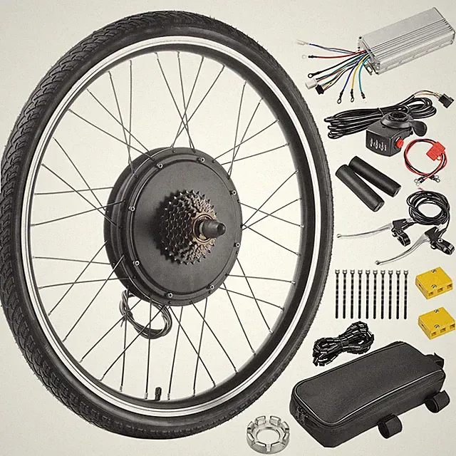 48V 1000W 26" Front/Rear Wheel Electric Bicycle Kit EBike Cycling Hub Conversion