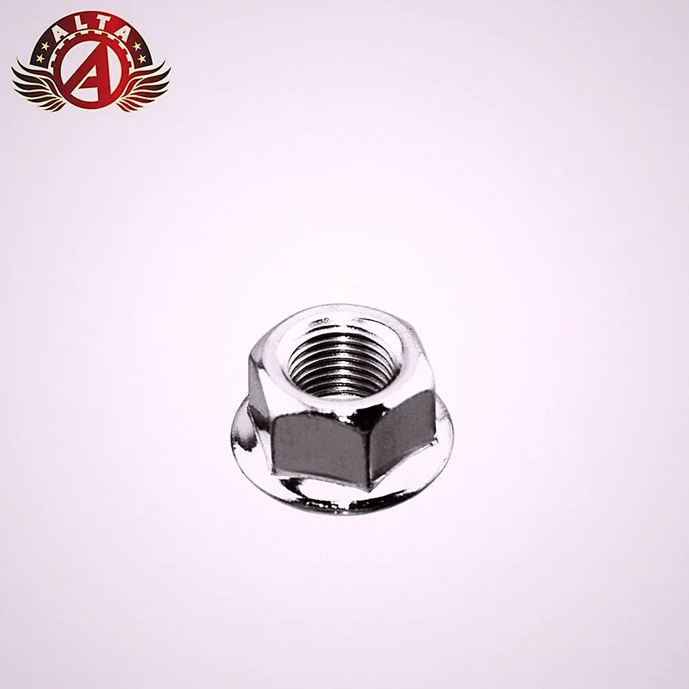 ALTA 10x1mm Front Axle Nut Chrome Fixed Gear Bike Hub Nut Bicycle Replacement.