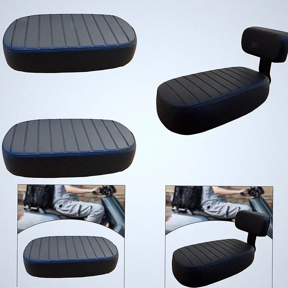 Bicycle Manned Cushion Back Seat Comfortable PU Leather Saddle Rear Bike Seat