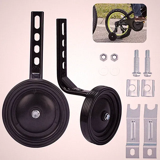 Bike Training Wheels for Kids Adjustable Bicycle with Heavy Duty Rear Childre...