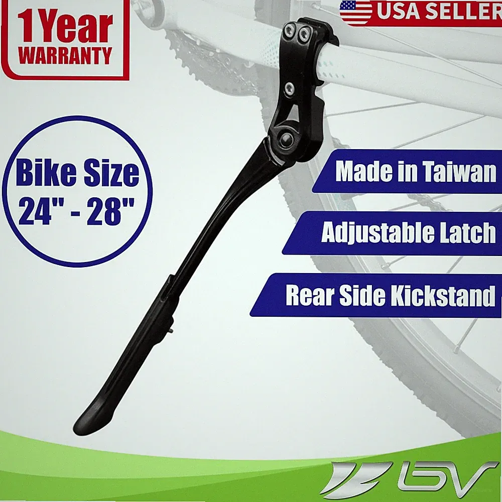 BV Bicycle Rear Side Kickstand Bike Kick Stand Adjustable Alloy Road MTB 24"-28"
