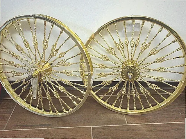 CAGED TWISTED GOLD Bicycle Wheel 20" x 1.75 FRONT or REAR CRUISER LOWRIDER BIKES