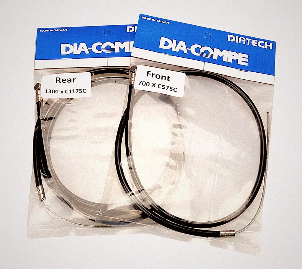 Dia-Compe BMX bicycle brake cable front and rear SET - BLACK
