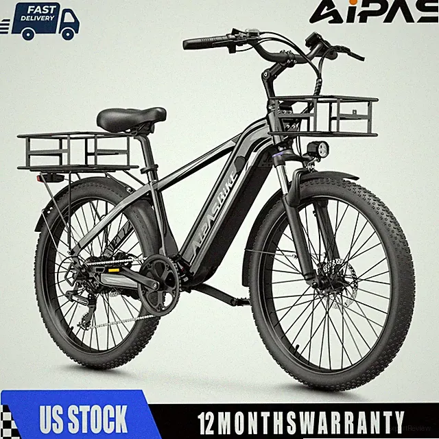 Electric Bike for Adults 1100W 28MPH Fast 24"Fat Tire Off-Road Mountain Bicycle