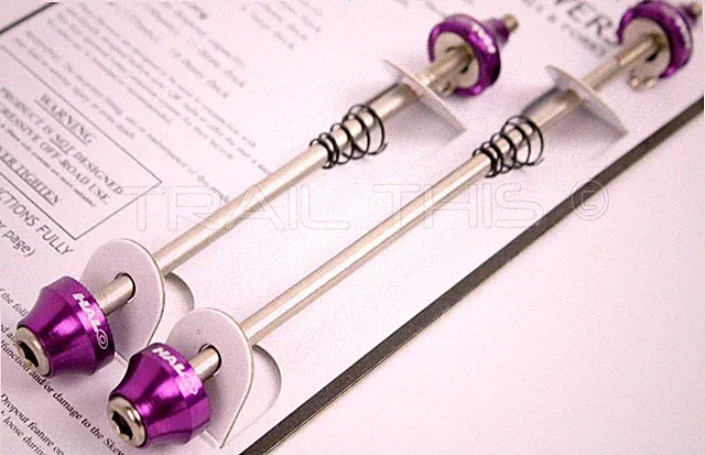 Halo Hex Key 100/135mm Bolt-On Skewer Set Purple Front/Rear Road / Track Bike