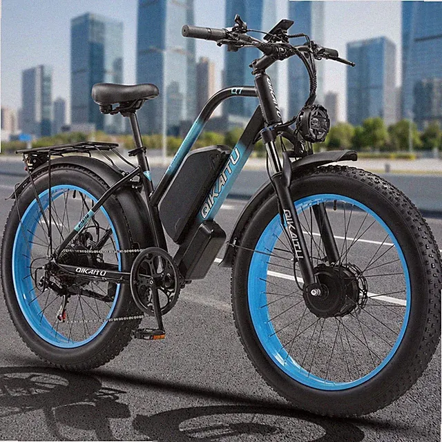 Peak 4000W Dual Motor E-Bike For Adult 48V 1104WH Lithium Battery UL2849 24" Q7