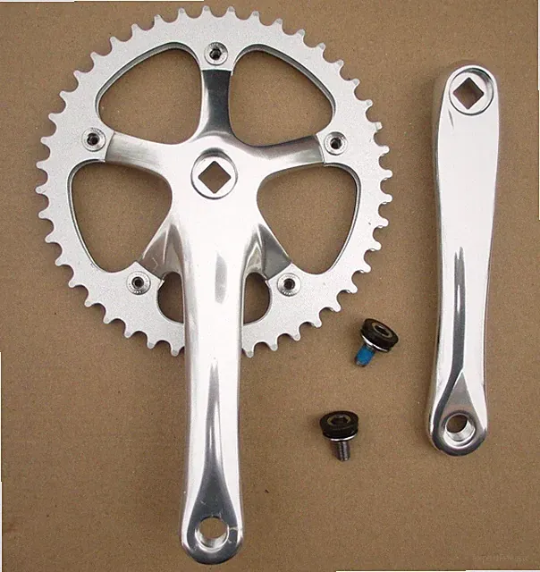 Pedego Tandem Rear Crankset –170mm 44T Alloy Silver OEM Square‑Taper E‑Bike Part