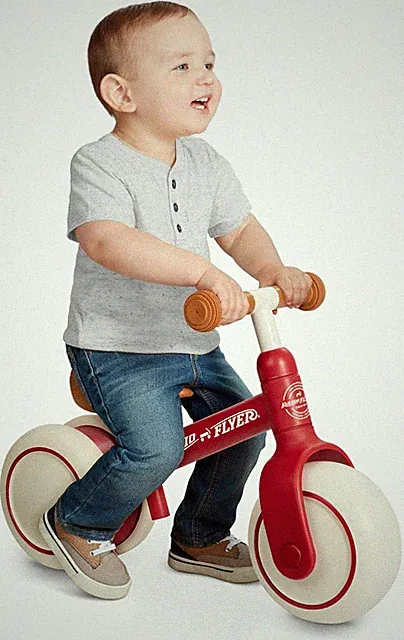 Steady Start Balance Bike, Red, for Kids Ages 1-3, Pedal Free for Quick Learning