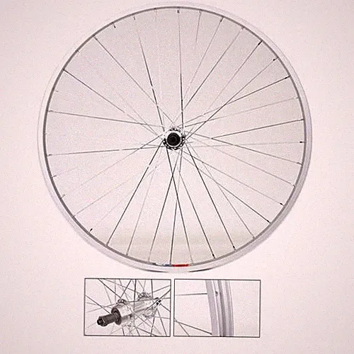 Weinmann Hybrid Bike 700c Rear Wheel Silver 5 / 6 / 7 Speed Freewheel 36H QR Hub